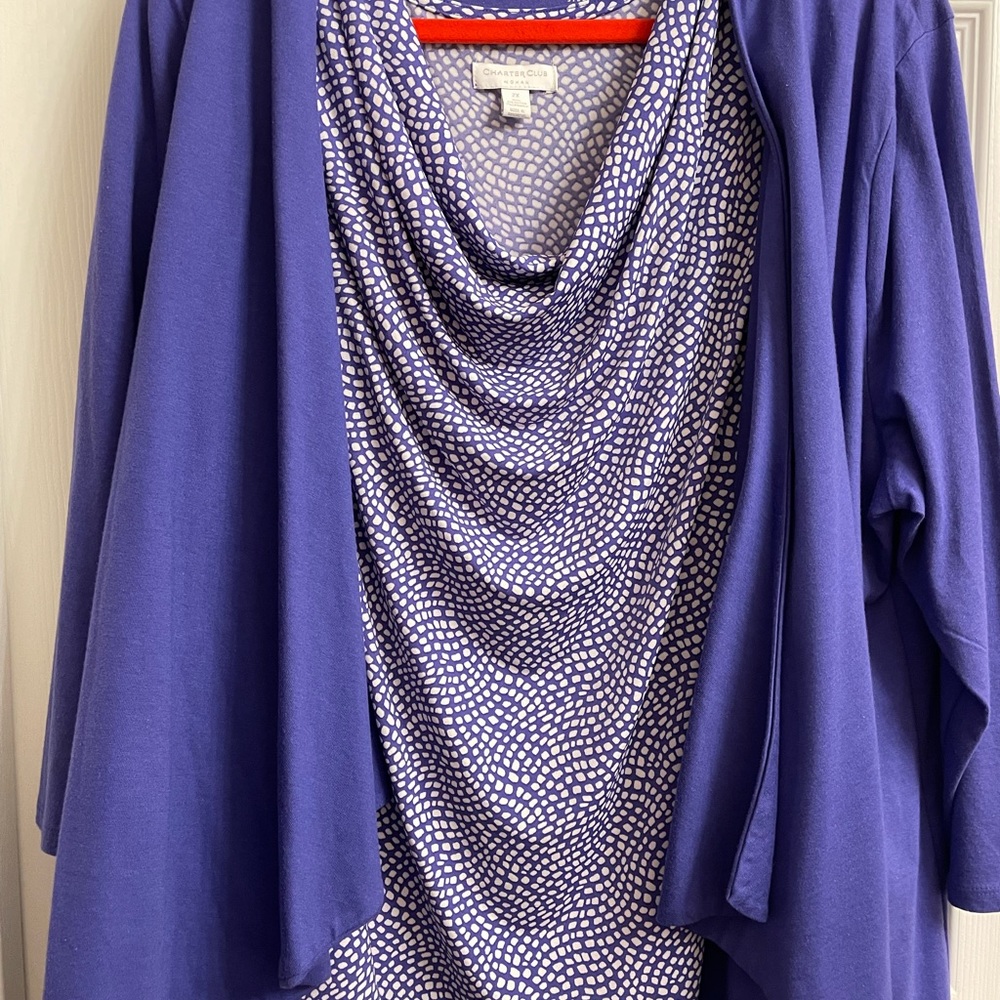 CHARTER CLUB Top & Jacket Set  NWOT
